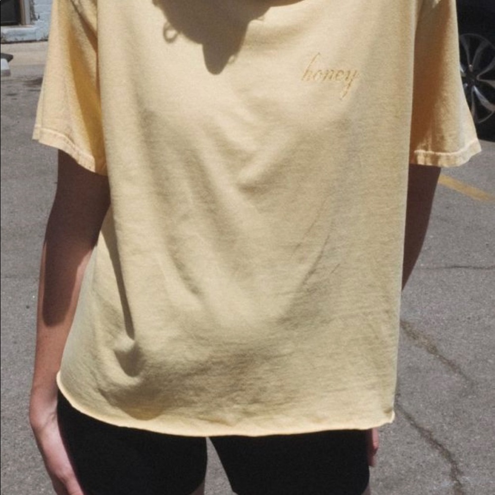 Brandy Melville John Galt Aleena Honey Embroidery Top